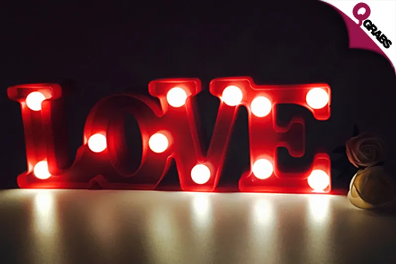 From QR29 Add Some Romance to your Room with a LOVE Night Light! (Up to QR90 Value)